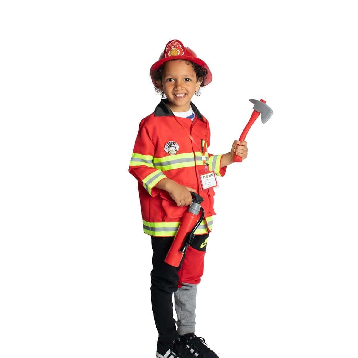 Deguisement Pompier Enfants Costume de Pompier Chef avec 11
