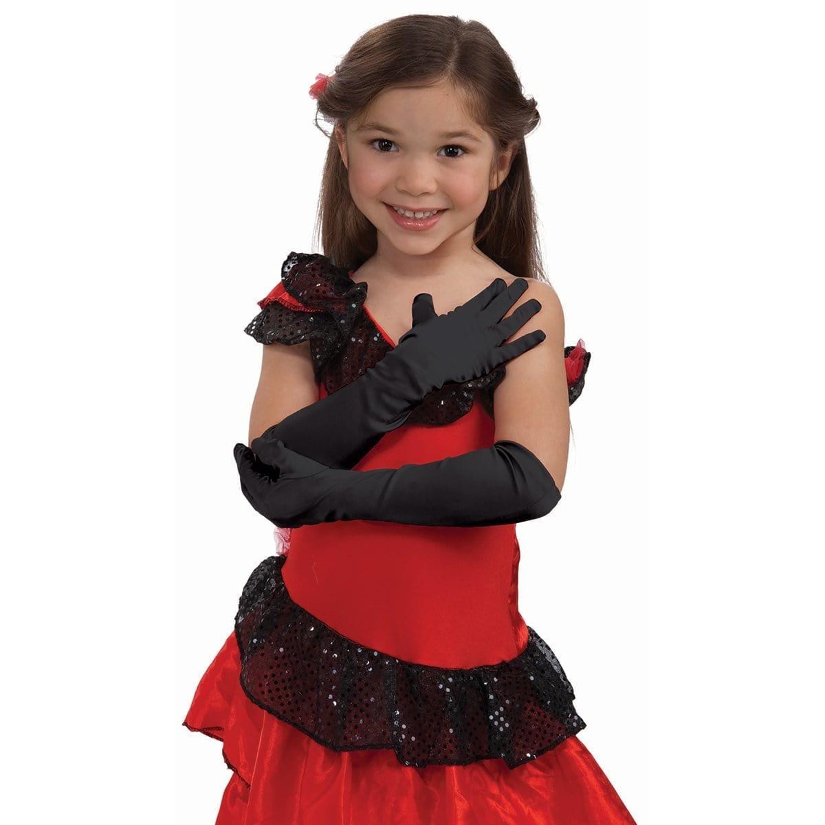 Kids Long Black Gloves Kids Long Black Gloves