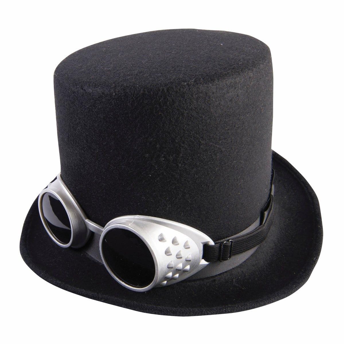 top hat with goggles Steampunk Top Hat with Goggles Black