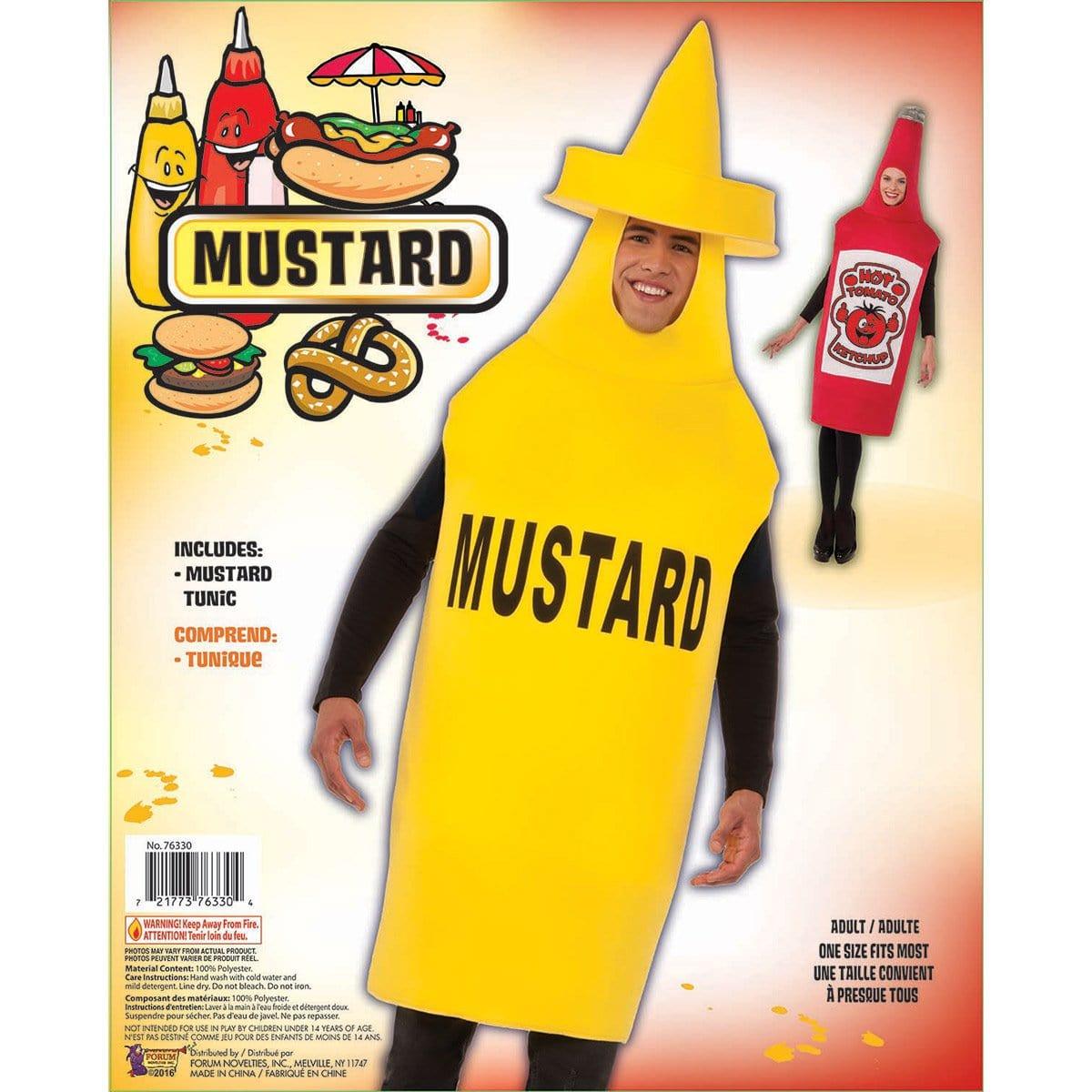 Costume Ketchup Et Moutarde - Déguisement Halloween Unisexe Adulte, Cosplay Food, 102x70 Cm