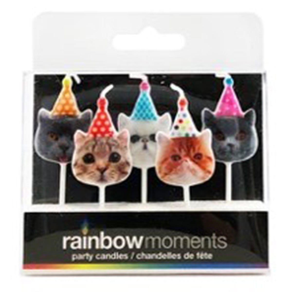 Cats paraffin Shape Candle, 5 Count Party Expert