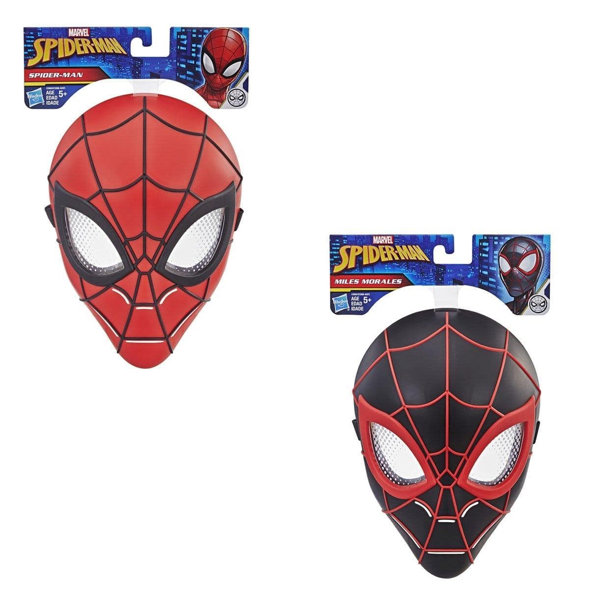 Masques en plastique de Spider-Man, assortiment