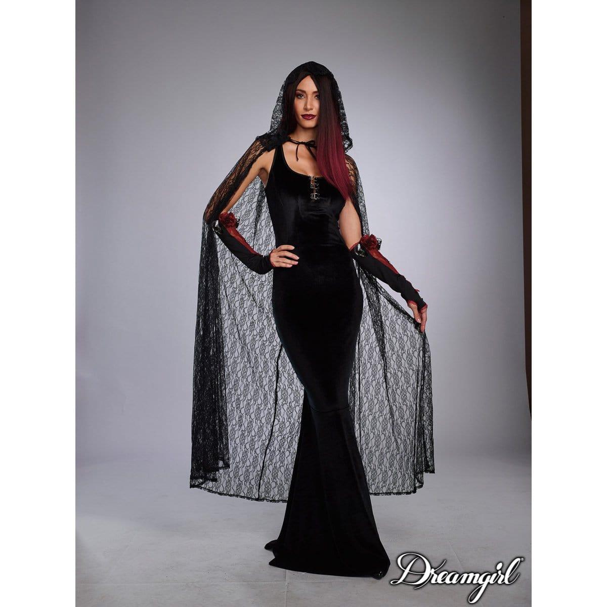 Black lace cape for adults