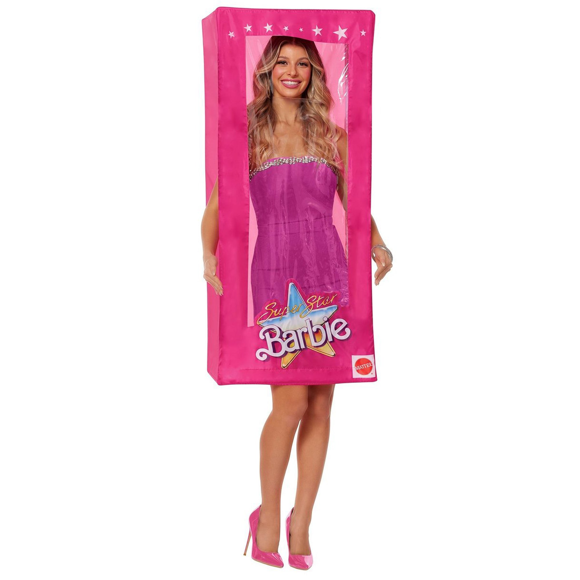 Déguisement boite de Barbie™ 3D femme