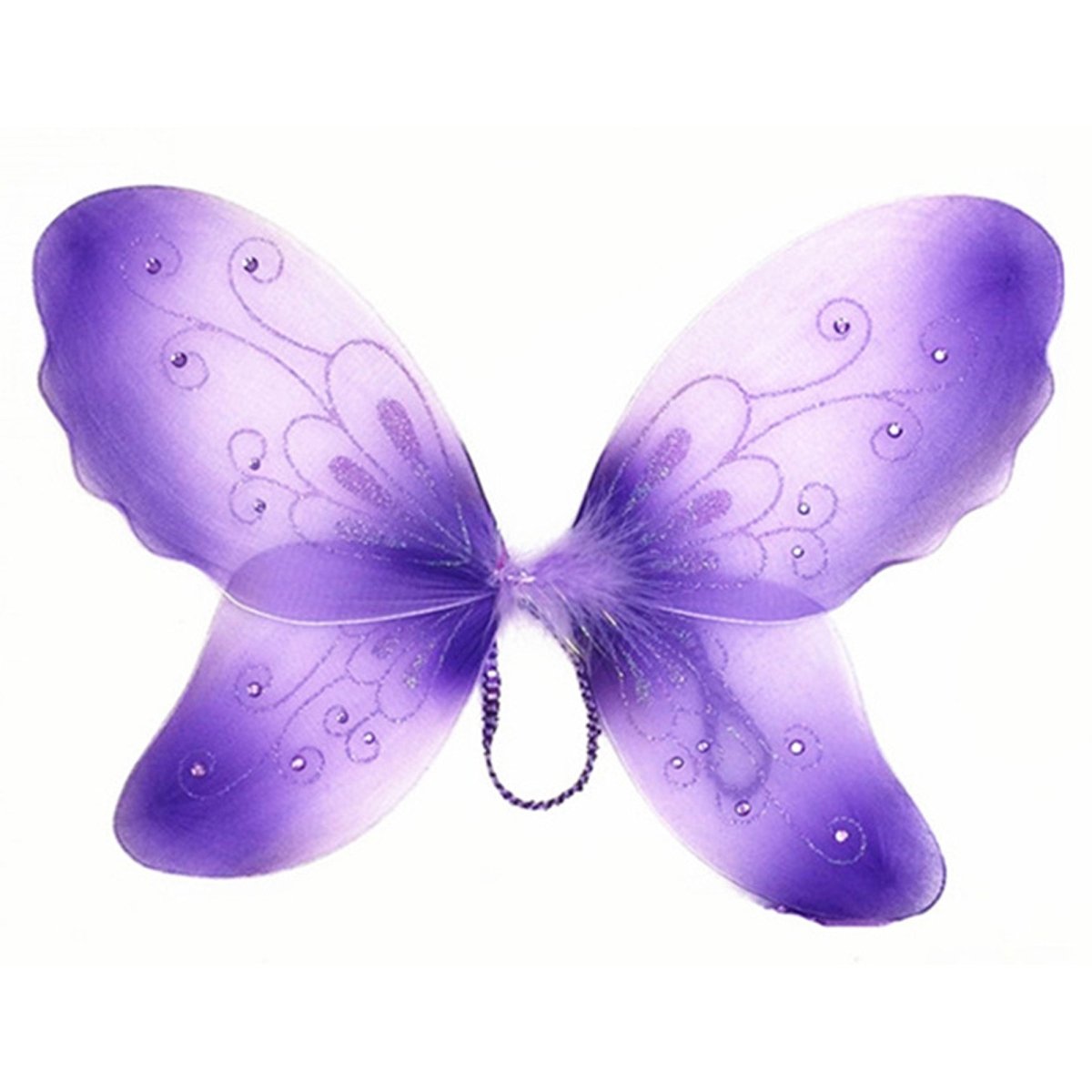 Purple Butterfly Wings and Wand for Adults Party Expert