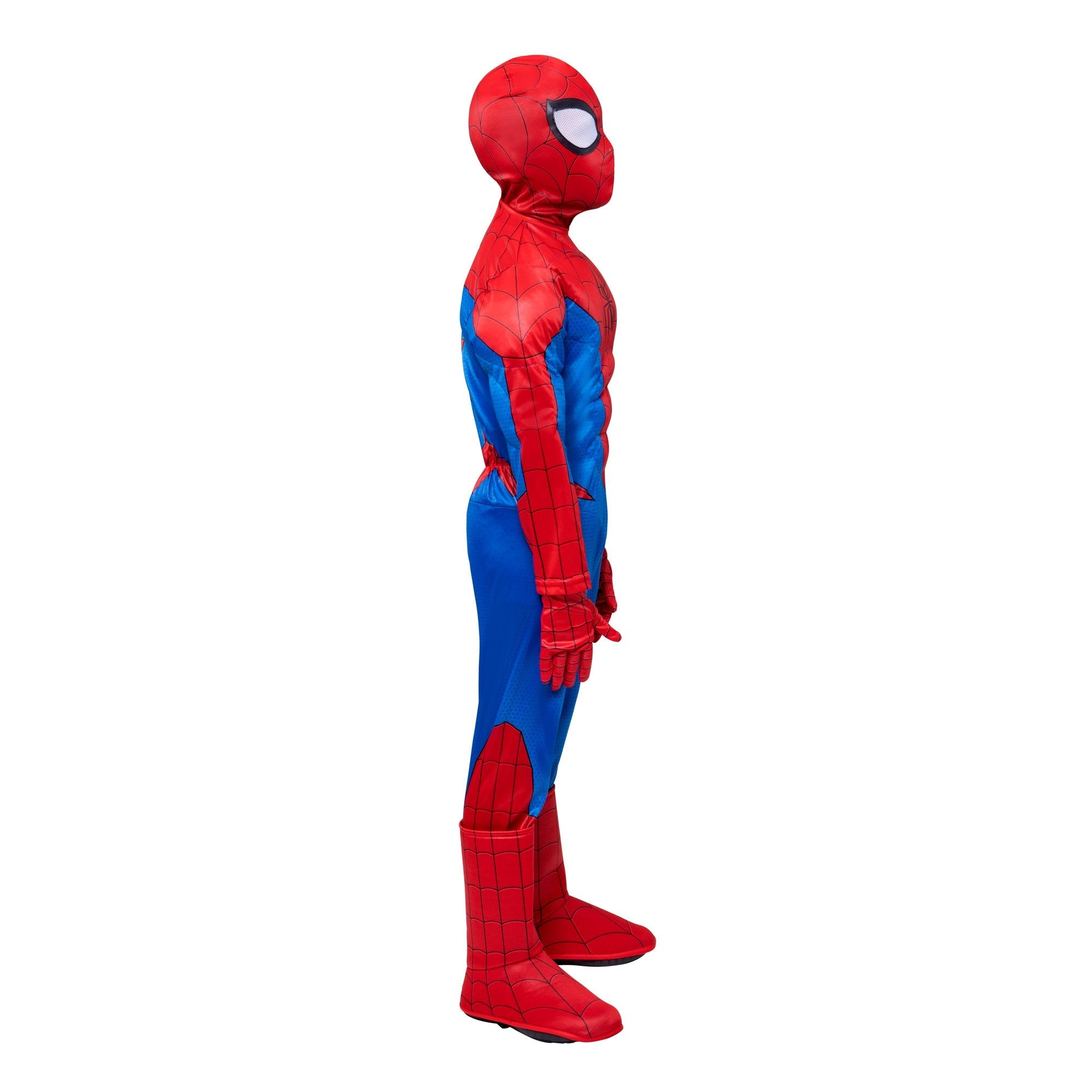 Captain America Costume Boys 3T-4T Deluxe Avengers Padded Jumpsuit Shield  Mask