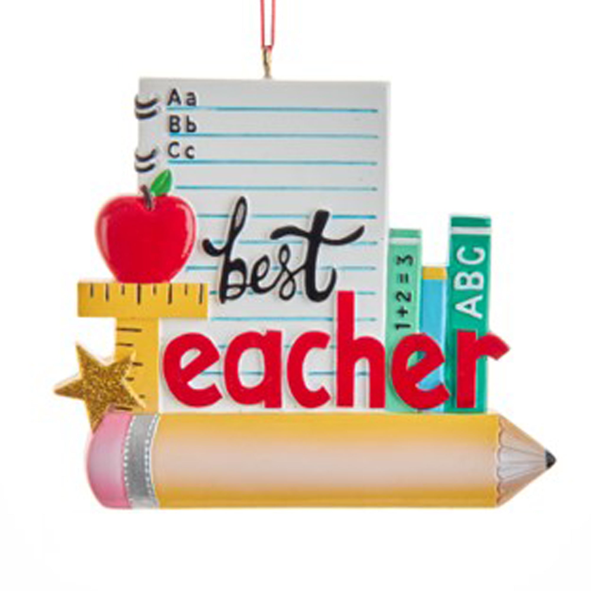 Best Teacher Ornaments, 3,75 Inches, 1 Count Party Expert