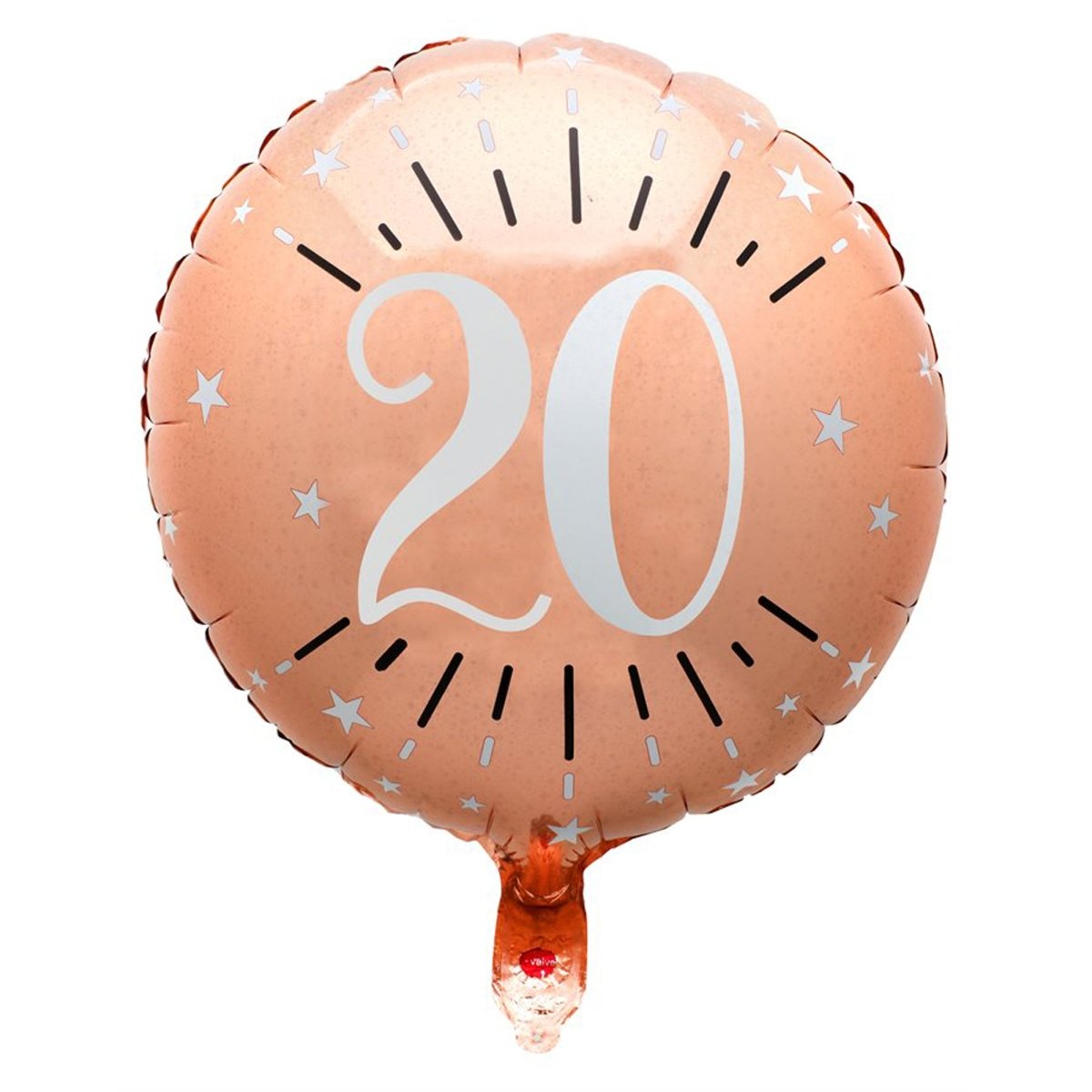 LE GROUPE BLC INTL INC Balloons Rose Gold Trendy Age 20th Birthday Foil Balloon, 18 Inches, 1 Count 3660380077831