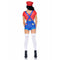 LEG AVENUE/SKU DISTRIBUTORS INC Costumes Gamer Babe Sexy Costume for Adults, Red Crop Top and Blue Short