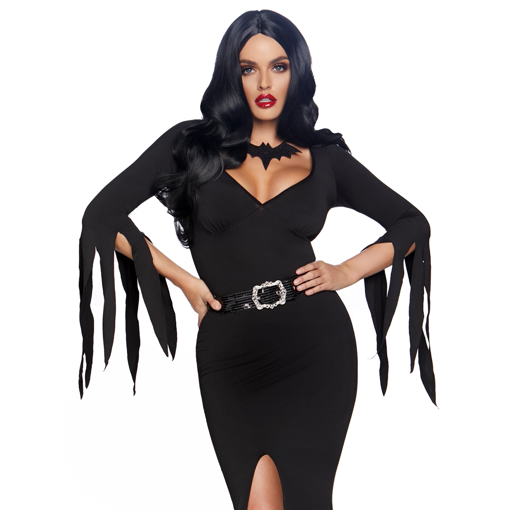 Immortal Mistress Costume for Adults Black Long Dress