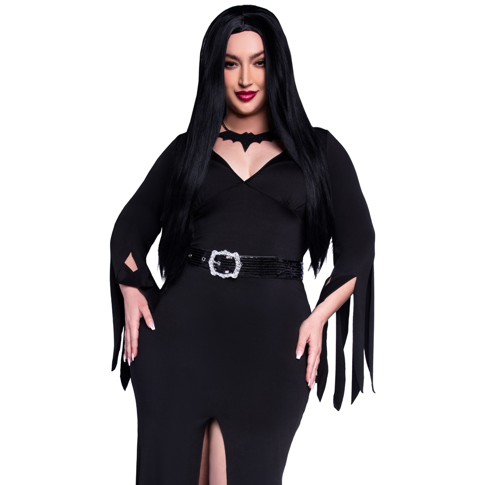 Immortal Mistress Plus Size Costume for Adults, Black Long Dress