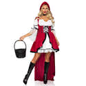 Cape Du Petit Chaperon Rouge Pour Adulte Femme - Longueur 80 Cm, Polyester, Dentelle - Déguisement Halloween/Noël/Cosplay - 3