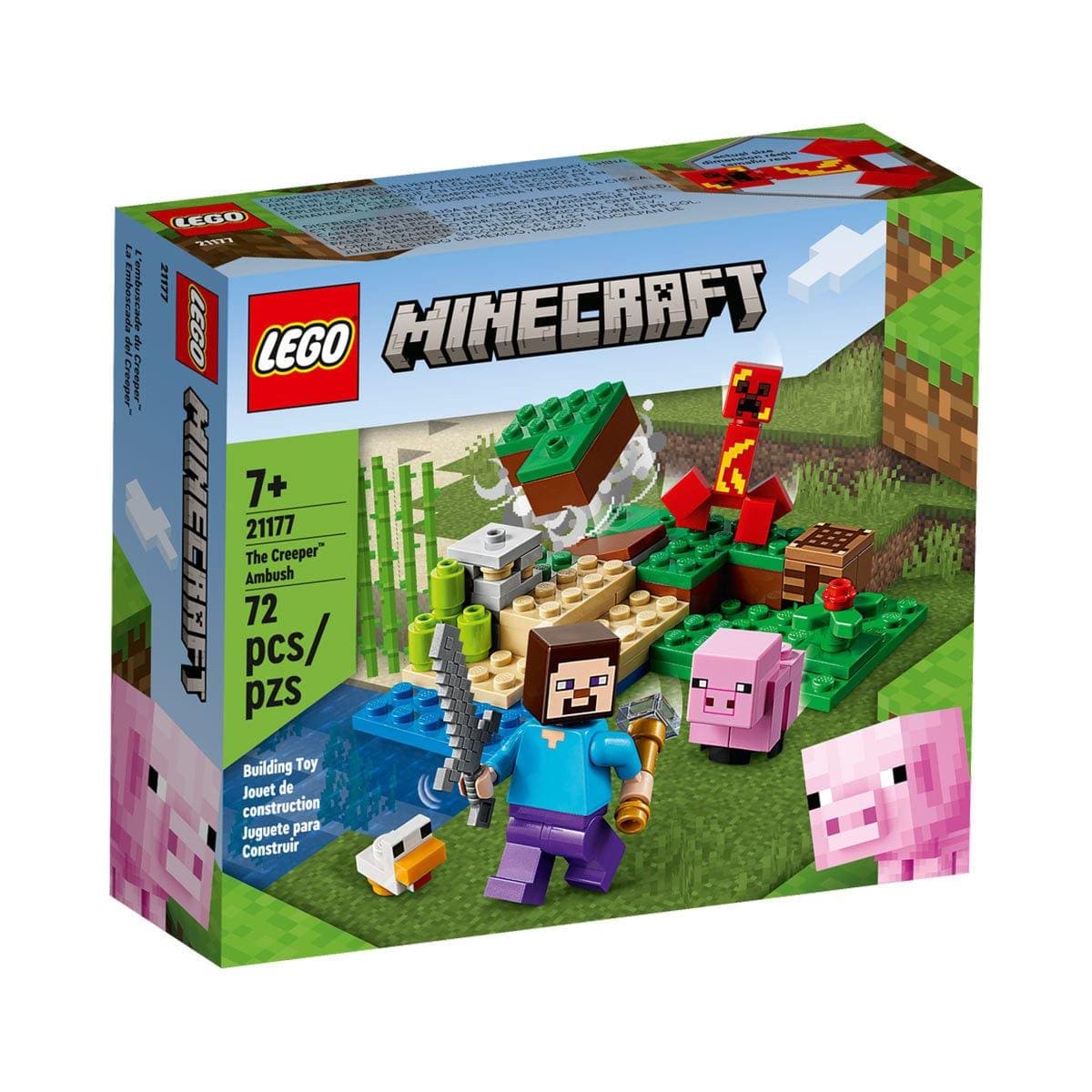LEGO Minecraft, L'embuscade du Creeper 21171, Âge 7+ – Party Expert