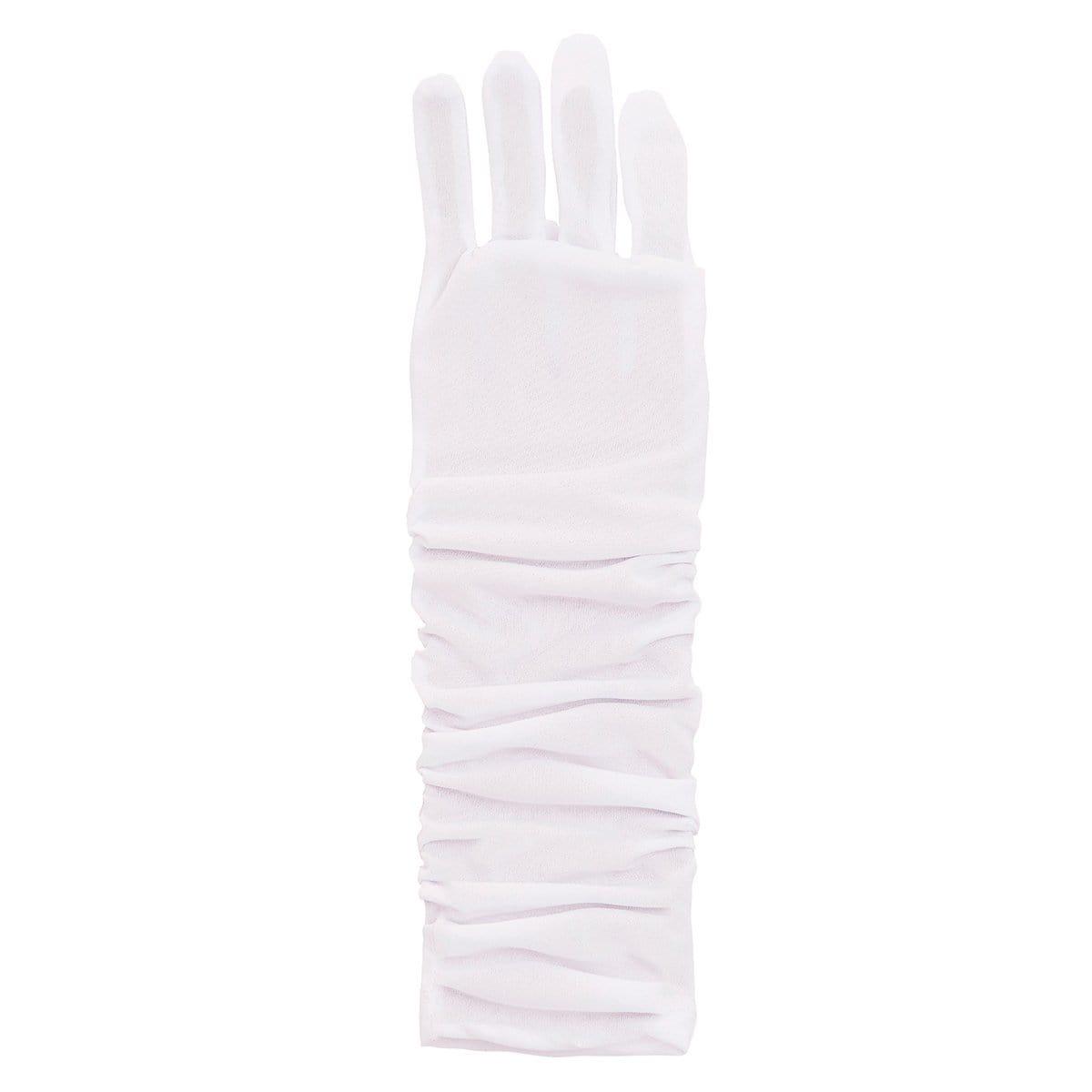 Satin Gloves Princess Dress Up Bows Gloves Long Gloves For Party Light Blue 25876447048