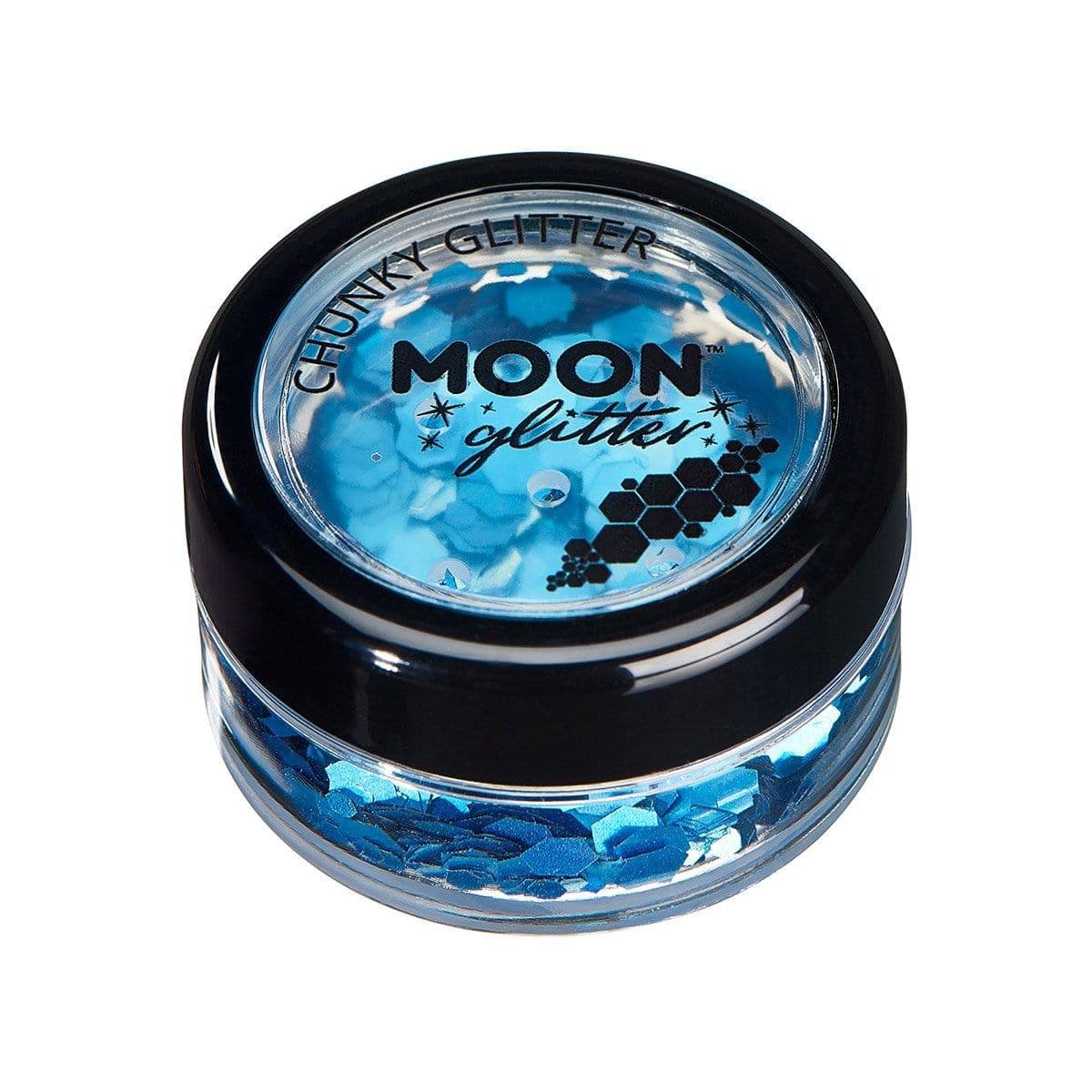Moon Glitter Holographic Chunky Blue G04557 Costume Make Up Moon Glitter Holographic Chunky Blue G04557 Costume Make Up