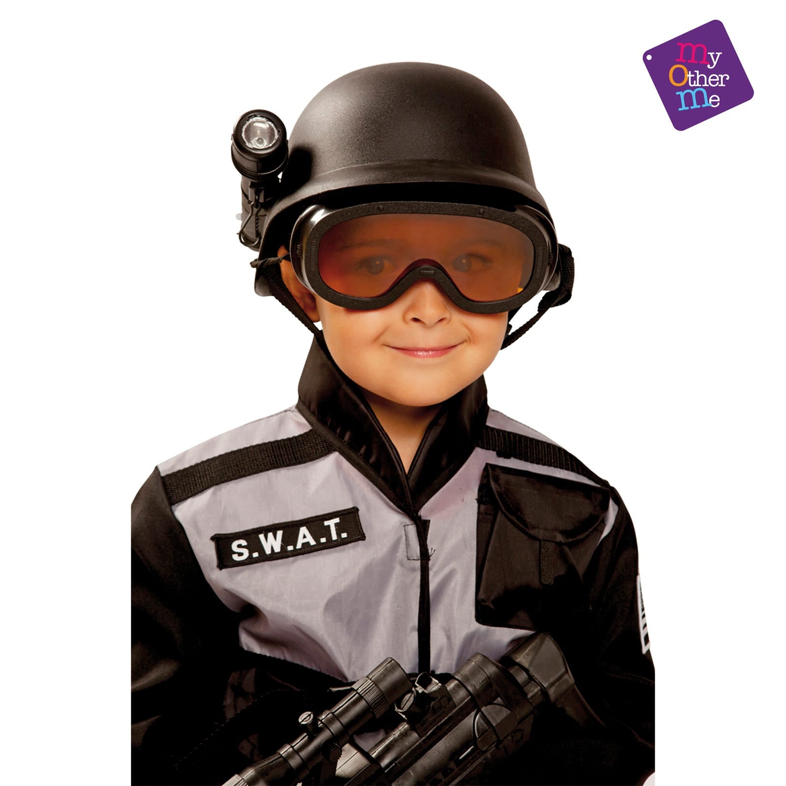 Ensemble déguisement SWAT pour enfants (veste, chapeau, pistolet)