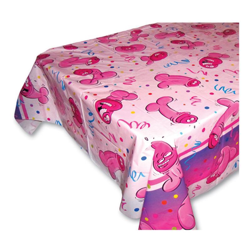 Buy Bachelorette Pecker plastic tablecover sold at Party Expert