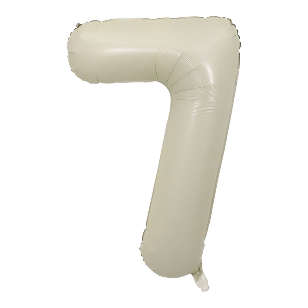 PARTYGRAM Balloons Ivory Number 7 Foil Balloon, Creamy White Matte Finish, 34 Inches 810077658314