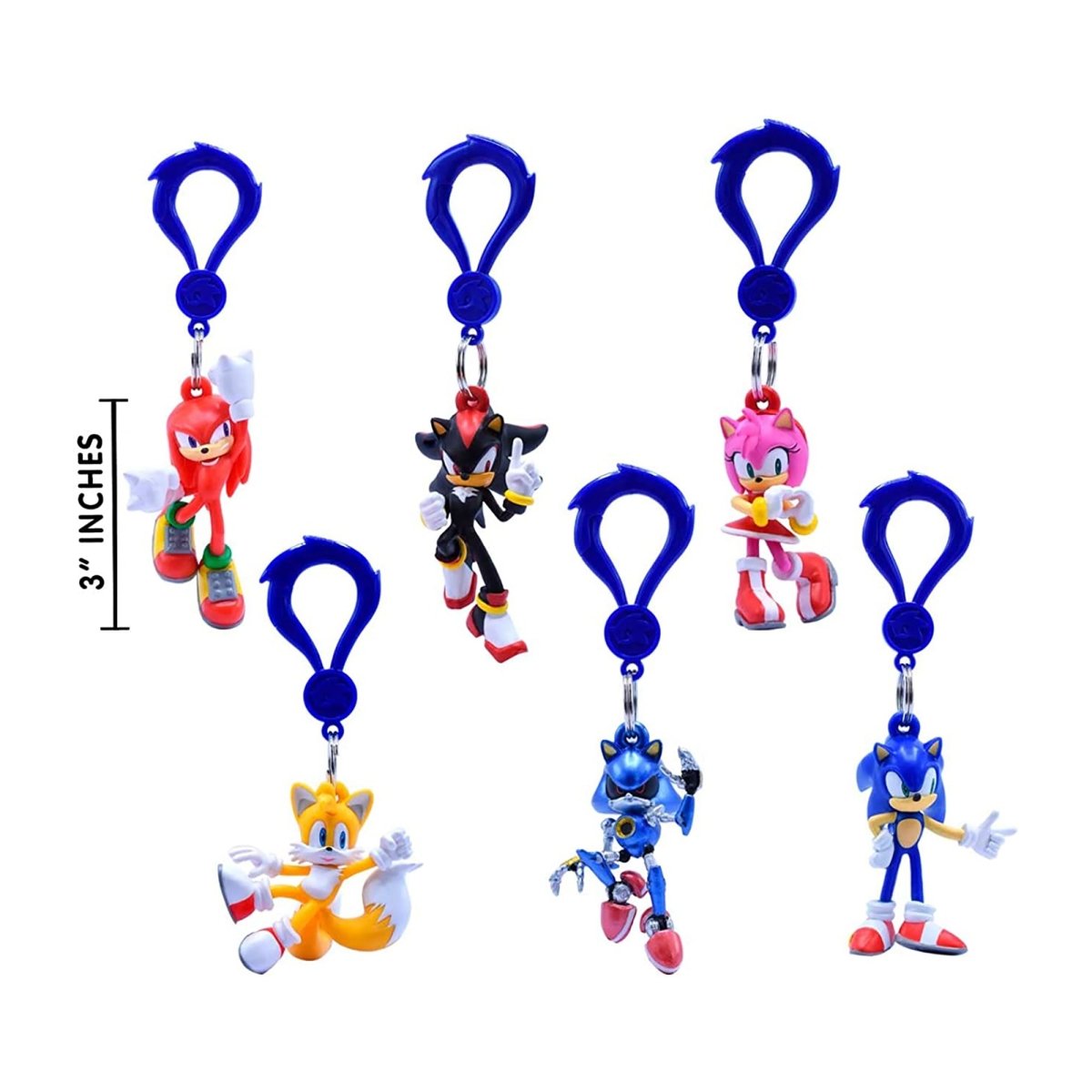 Sonic the Hedgehog Backpack Hangers, 3 Inches Party Expert
