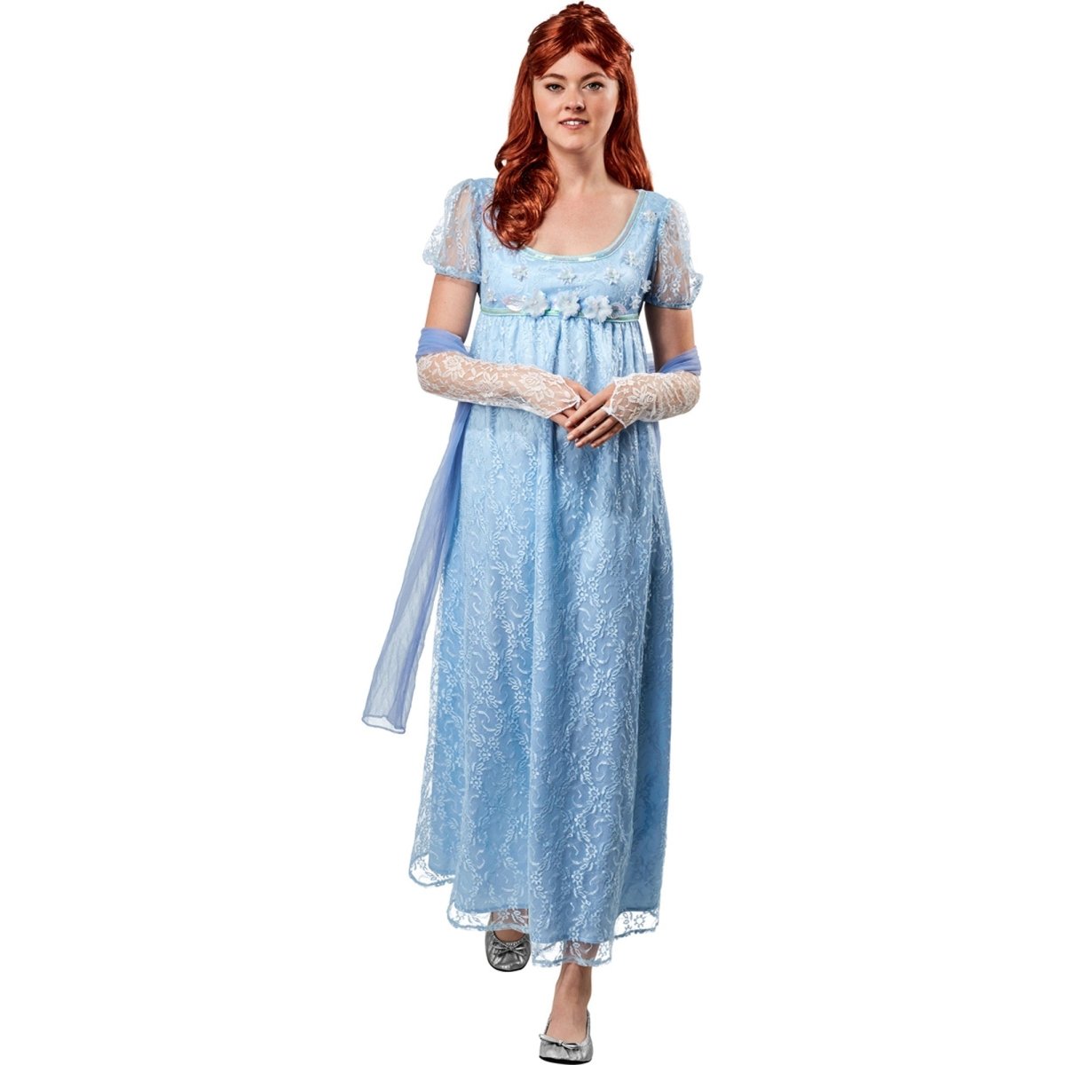 Bridgerton Blue Lace Dress Costume for Adults
