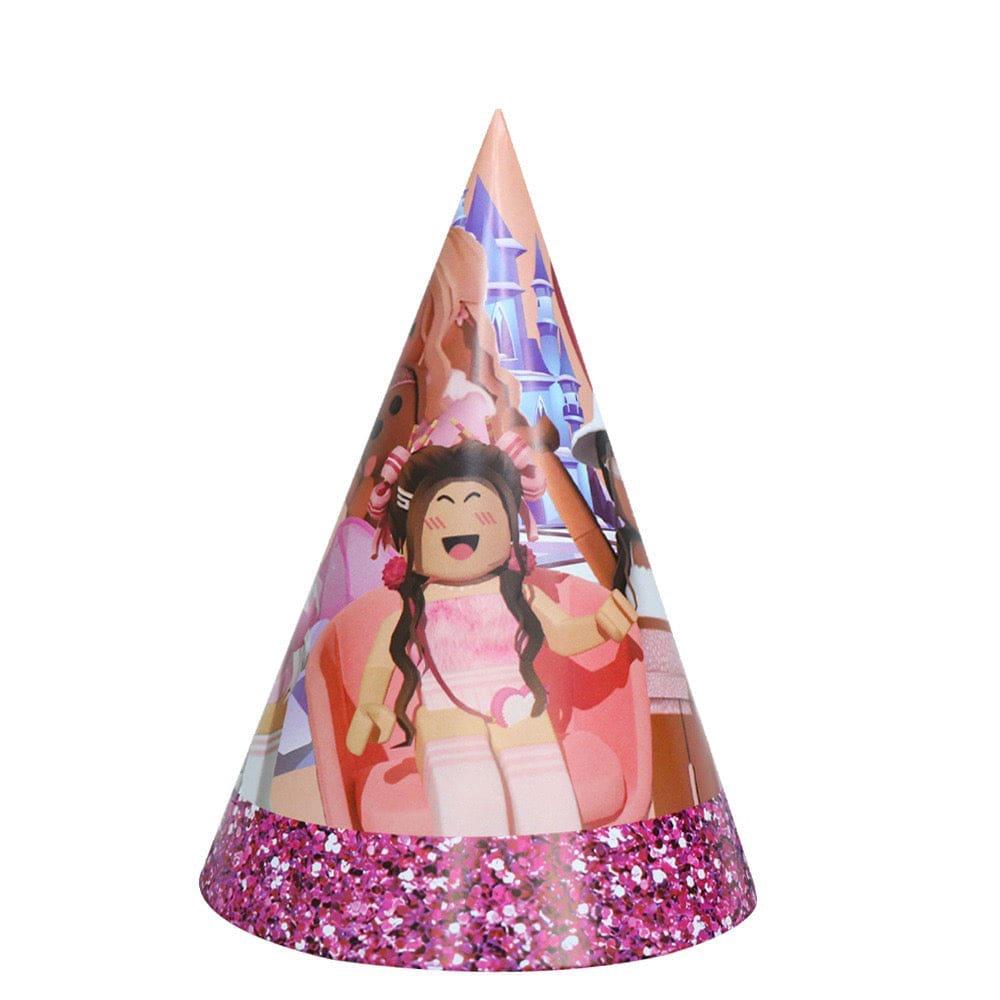 Bloc virtuel pink Birthday Paper Hats, Count Party Supplies