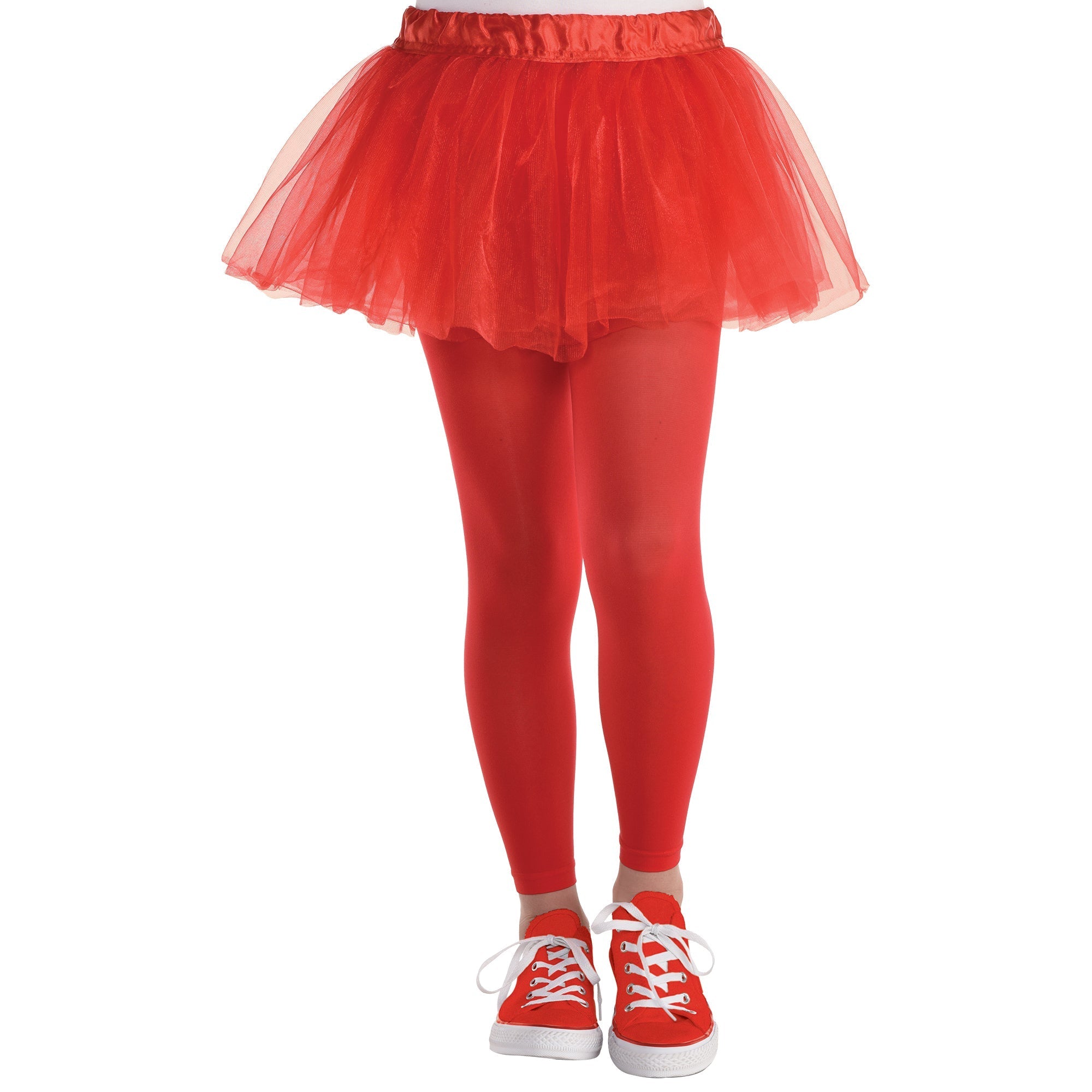 Red Footless Tights for Kids
