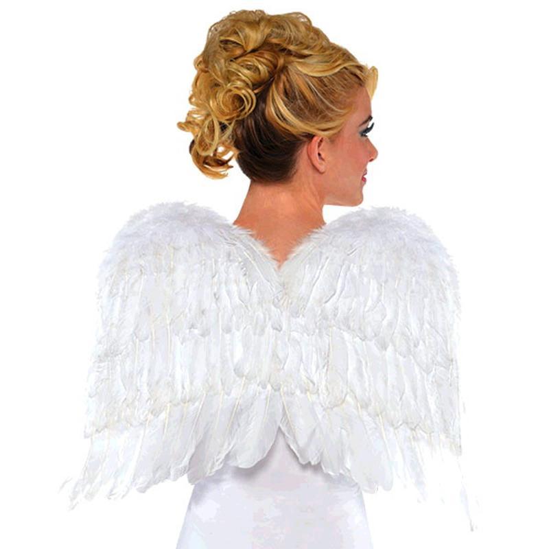 Buy Costume Accessories White feather wings sold at Party Expert