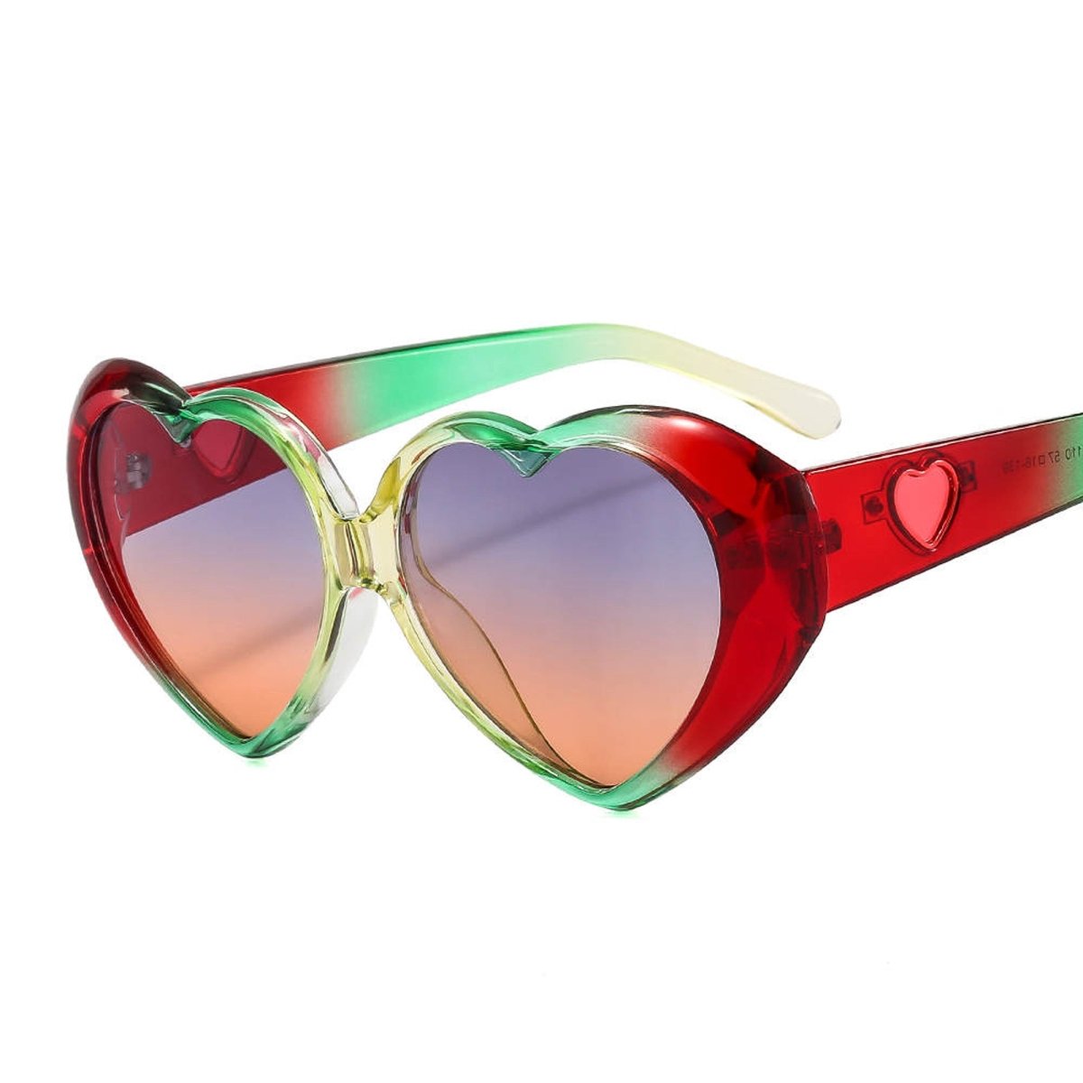 Shaped Sunglasses Heart Red Glasses Rimless Heart Shape Sunglasses