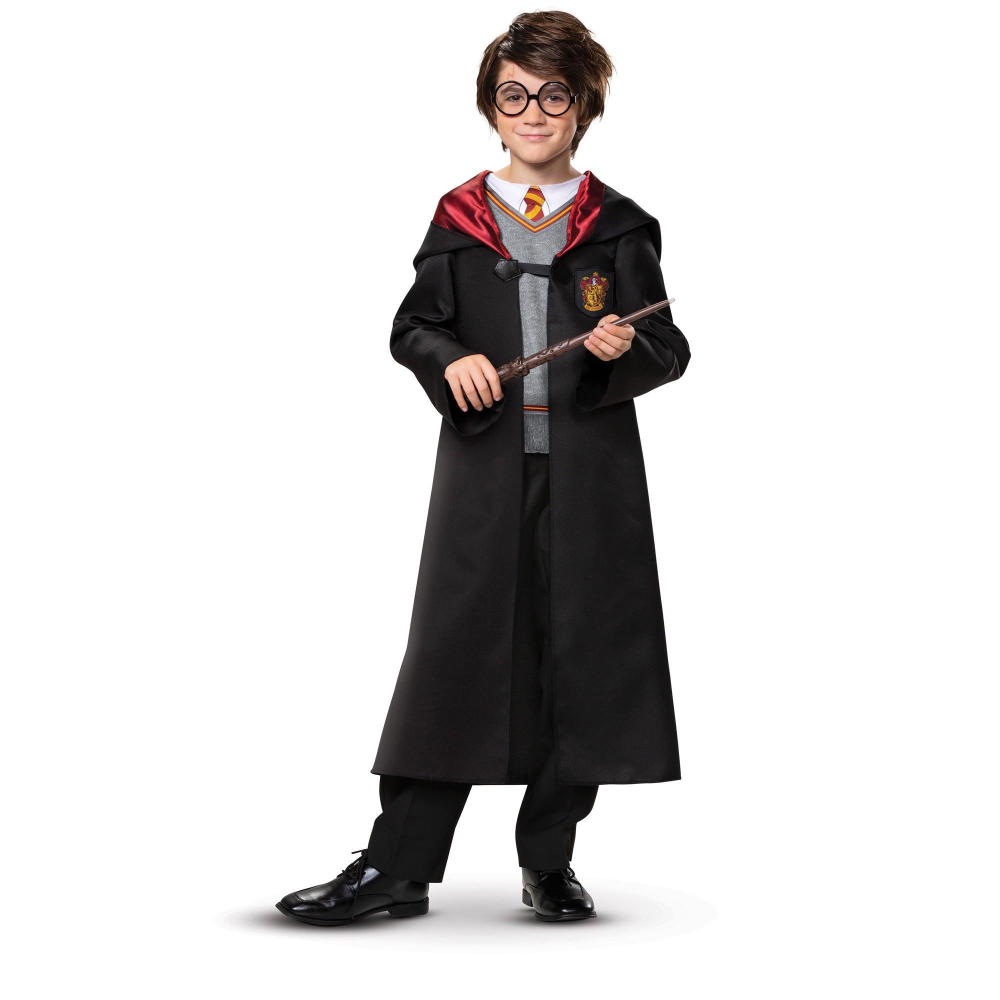 Costume Harry Potter haut de gamme pour enfants, robe à capuche et  combinaison, taille S (4-6)