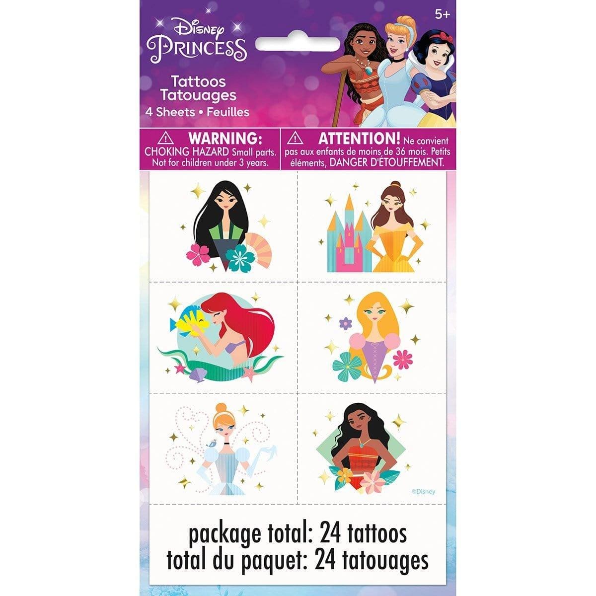 Disney Princess Tattoo Sheets, 4 Count | Party Expert