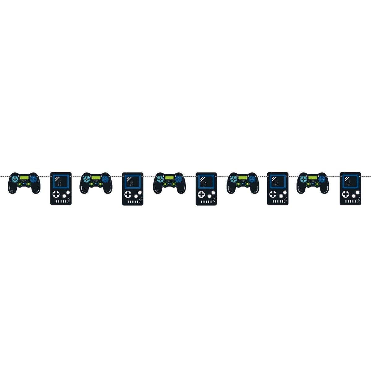 UNIQUE PARTY FAVORS Kids Birthday Gamer Birthday Garland Decoration, 84 Inches, 1 Count