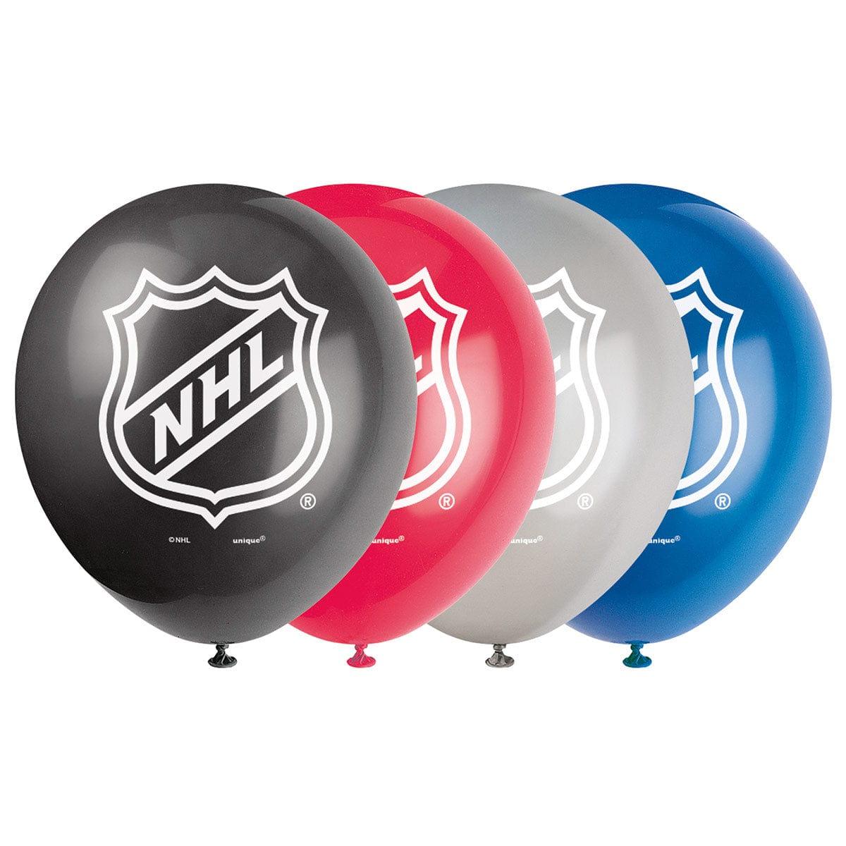Hockey NHL Latex Balloons, 12 in, 8 Count Party Supplies Party Expert