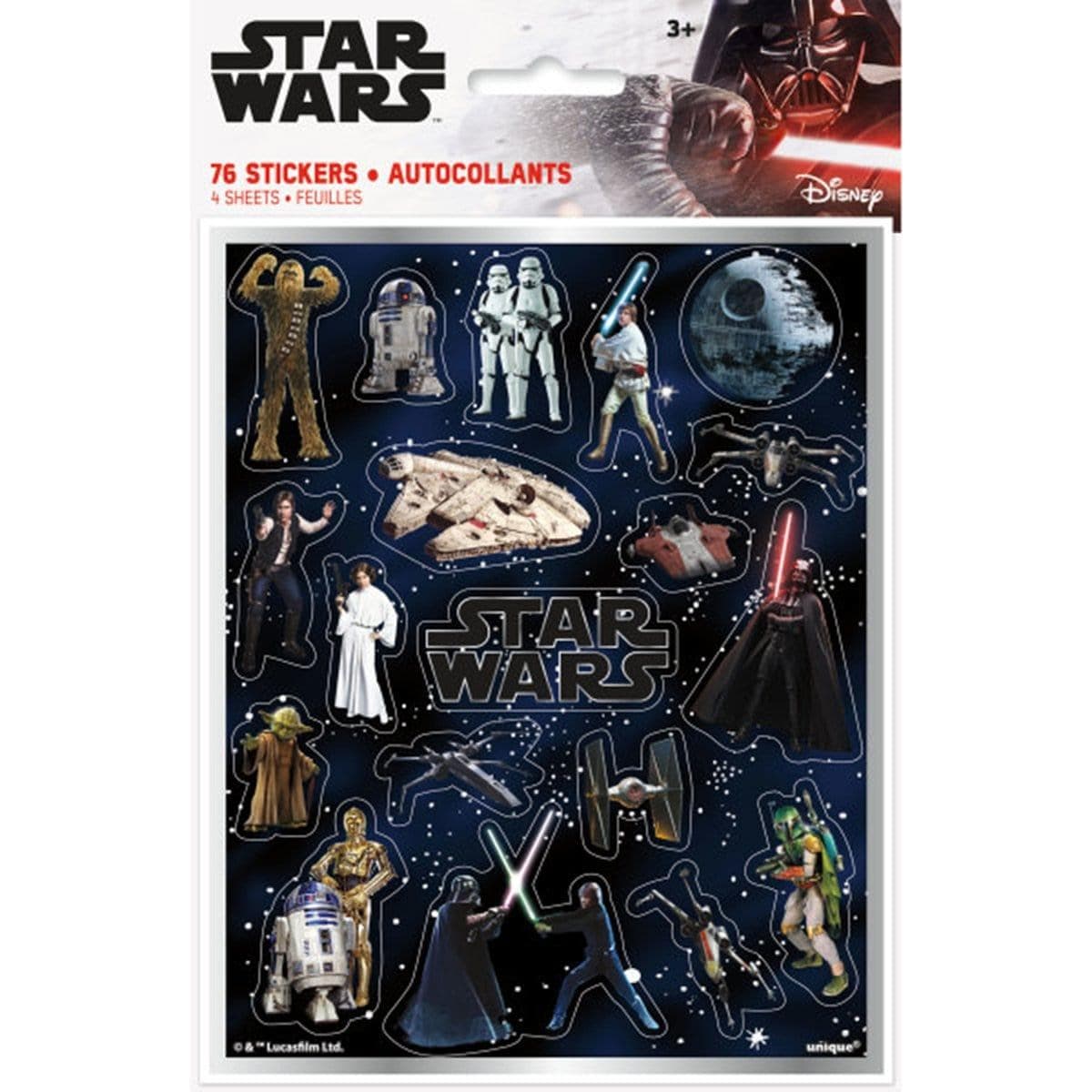 Star Wars Birthday Stickers Party Supplies – Party Expert