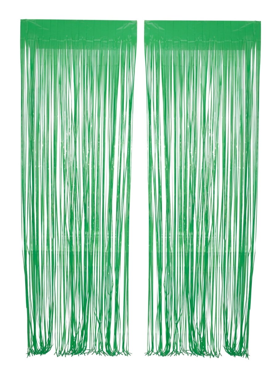 WIDE OCEAN INTERNATIONAL TRADE BEIJING CO., LTD Decorations Green Pastel Foil Fringe Curtain, 2 Count 810077650127
