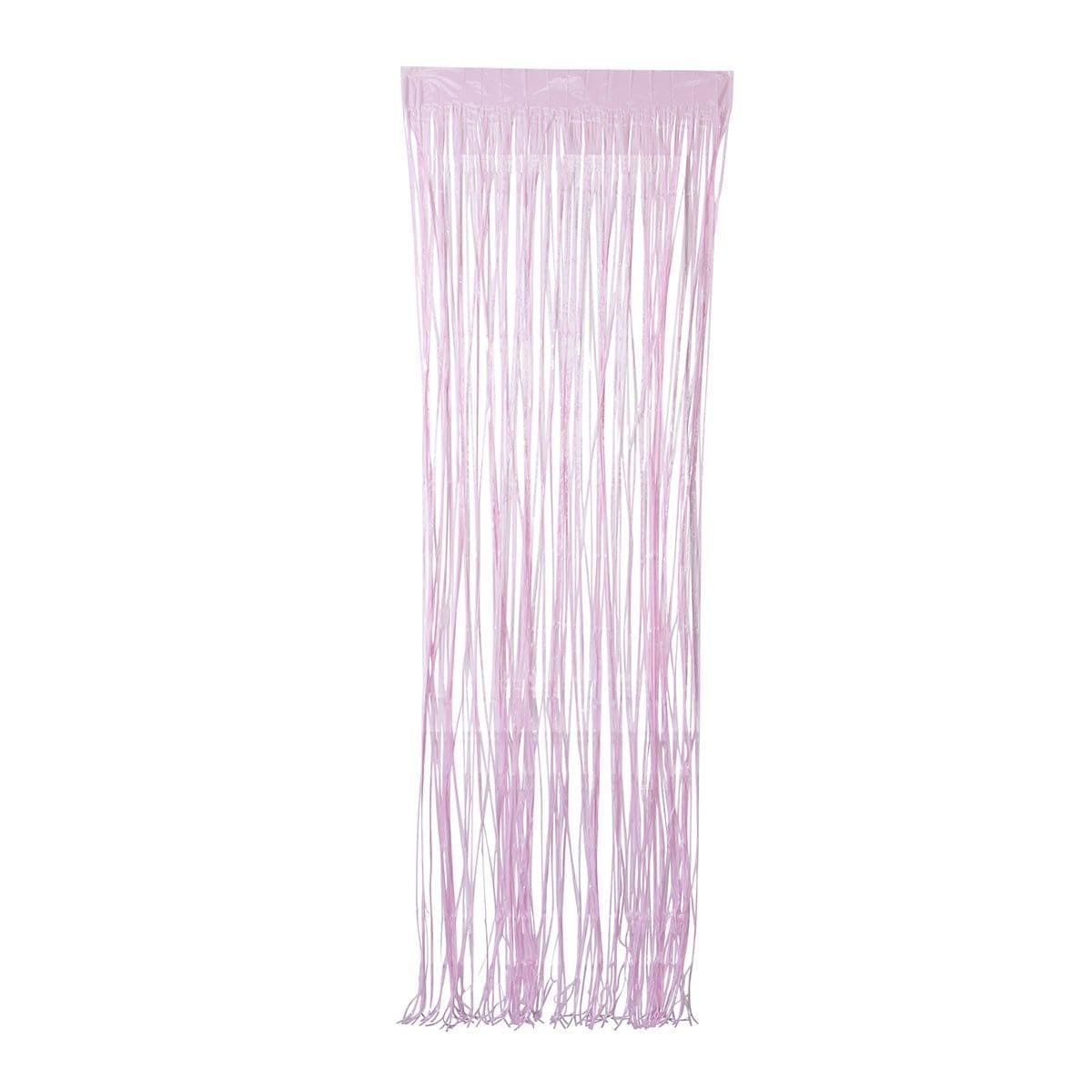 Buy Decorations Pink, Macaroon Collection, Foil Fringe Curtain sold at Party Expert