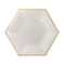 YIWU SANDY PAPER PRODUCTS CO., LTD Everyday Entertaining Hexagon White Plates, 9 Inches, 8 Count