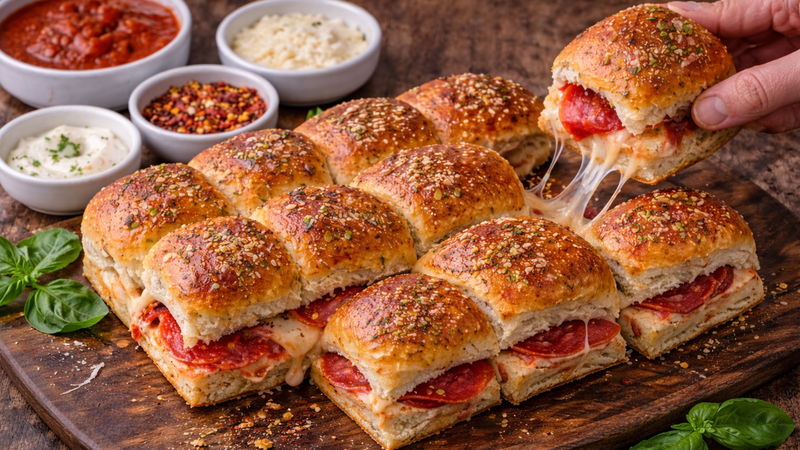Easy Pepperoni Pizza Sliders