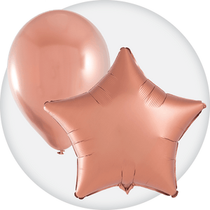 Rose Gold Latex and Mylar Balloons - Party Expert