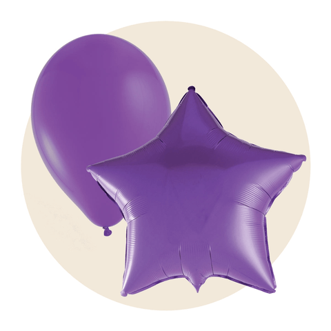 Purple Latex, Mylar and Foil Balloons - Party Expert