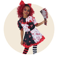 Creepy Evil Clowns and Freak Show Halloween Costumes