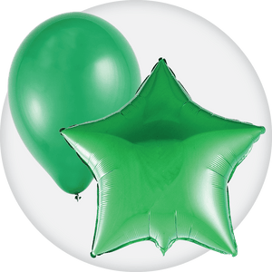 Festive Green Latex and Mylar Balloons - Party Expert