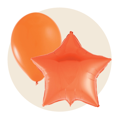 Orange Latex, Mylar and Foil Balloons - Party Expert