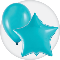 Caribbean Blue Latex and Mylar Balloons - Party Expert