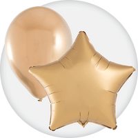 Gold Latex and Mylar Balloons - Party Expert
