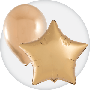 Gold Latex and Mylar Balloons - Party Expert