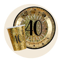 40th Birthday Tableware - Party Expert