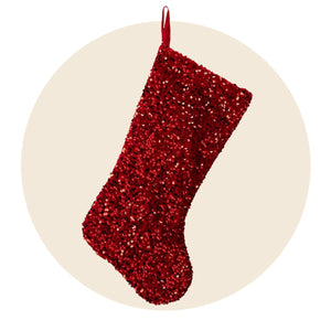 Bas de Noël et support 