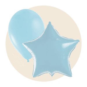 Pastel Blue Latex, Mylar and Foil Balloons - Party Expert