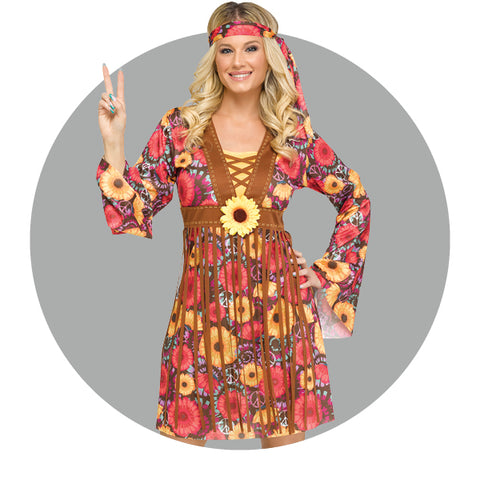 1960's Hippie Halloween Costumes & Accessories - Party Expert
