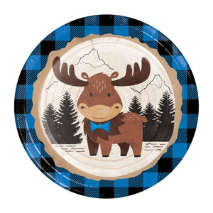 Moose Buffalo Plaid 1st Birthday Supplies - Party Expert